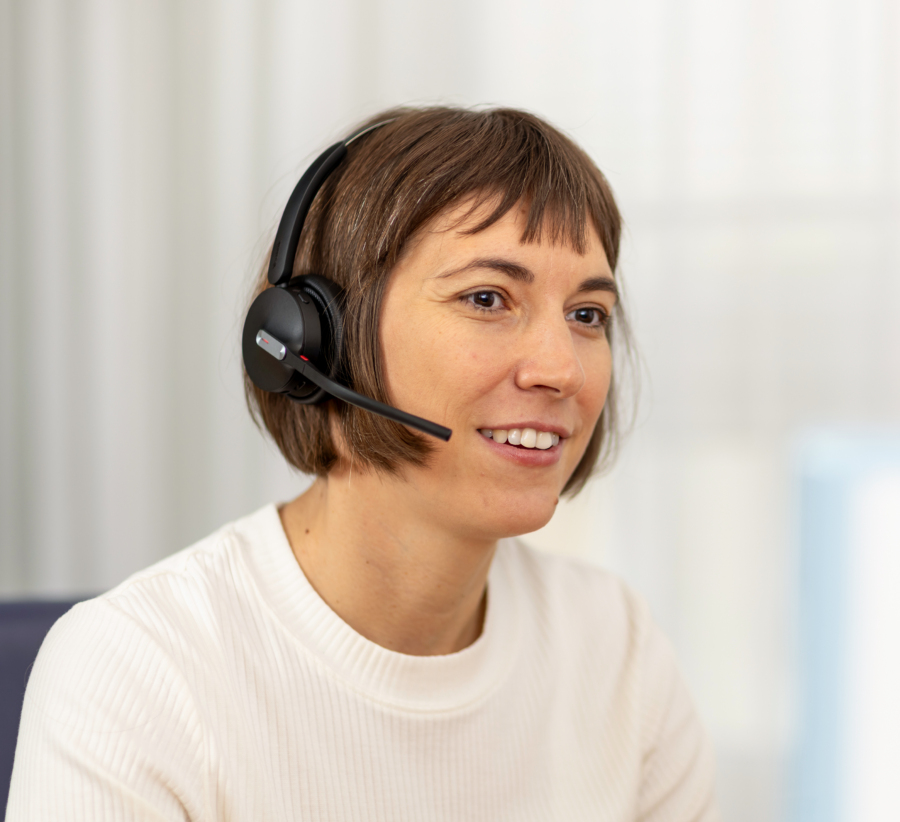 Ärztin mit Headset